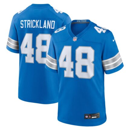 Men's Detroit Lions Loren Strickland Nike  Blue Game Jersey