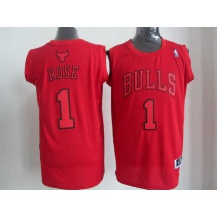 Bulls #1 Derrick Rose Red Big Color Fashion Stitched NBA Jersey