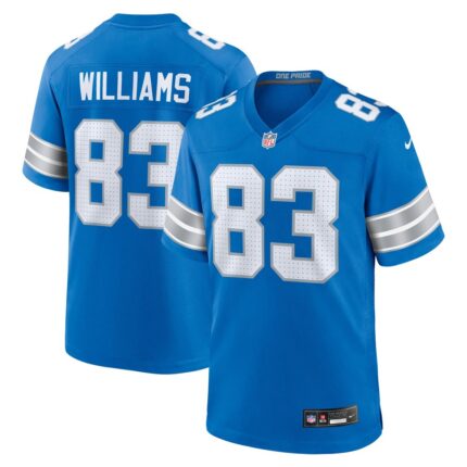 Men's Detroit Lions Isaiah Williams Nike  Blue Game Jersey