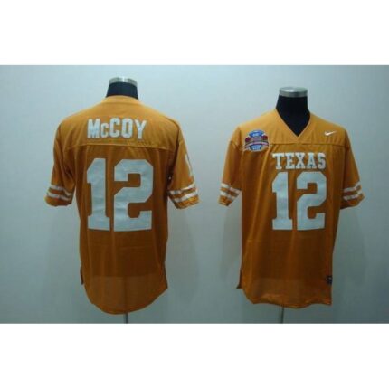 Longhorns #12 Colt McCoy Orange Stitched NCAA Jersey