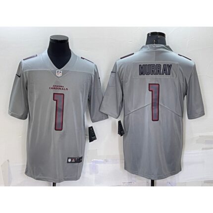 Men's Arizona Cardinals #1 Kyler Murray Grey Atmosphere Fashion Stitched Jersey