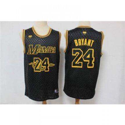 Men's Los Angeles Lakers #24 Kobe Bryant Black Mamba Snake Stitched Jersey