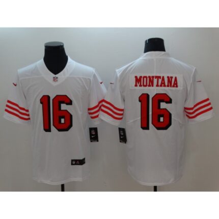 Men's San Francisco 49ers #16 Joe Montana Nike White Color Rush Vapor Untouchable Limited  Stitched NFL Jersey
