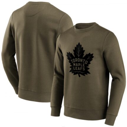 Men's Toronto Maple Leafs Green Iconic Preferred Logo Graphic Crew Sweatshirt