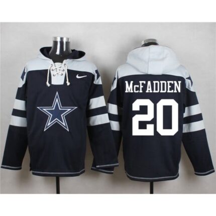Nike Cowboys #20 Darren McFadden Navy Blue Player Pullover NFL Hoodie