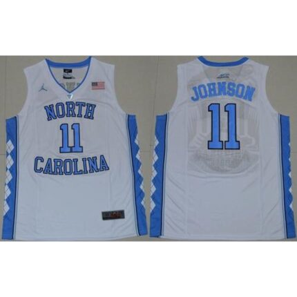North Carolina #11 Brice Johnson White Basketball Stitched NCAA Jersey