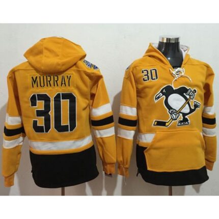 Penguins #30 Matt Murray Gold Sawyer Hooded Sweatshirt 2017 Stadium Series Stitched NHL Jersey