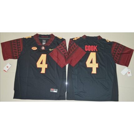 Seminoles #4 Dalvin Cook Black Stitched NCAA Jersey
