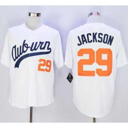 Tigers #29 Bo Jackson White Throwback Stitched NCAA Jersey