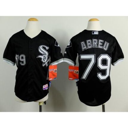 White Sox #79 Jose Abreu Black Cool Base Stitched Youth MLB Jersey