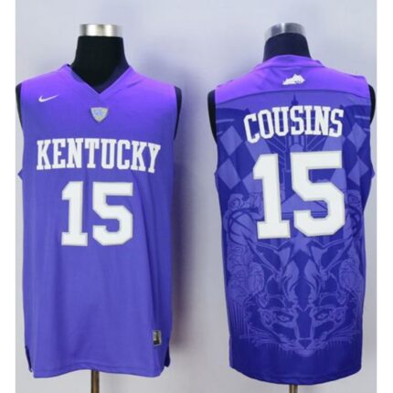 Wildcats #15 DeMarcus Cousins Blue Basketball Stitched NCAA Jersey