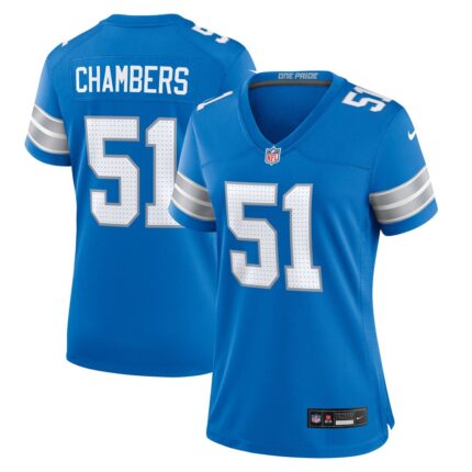 Women's Detroit Lions Steele Chambers Nike  Blue Game Jersey