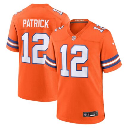 Tim Patrick Denver Broncos Nike Mile High Collection 1977 Throwback Game Jersey - Orange